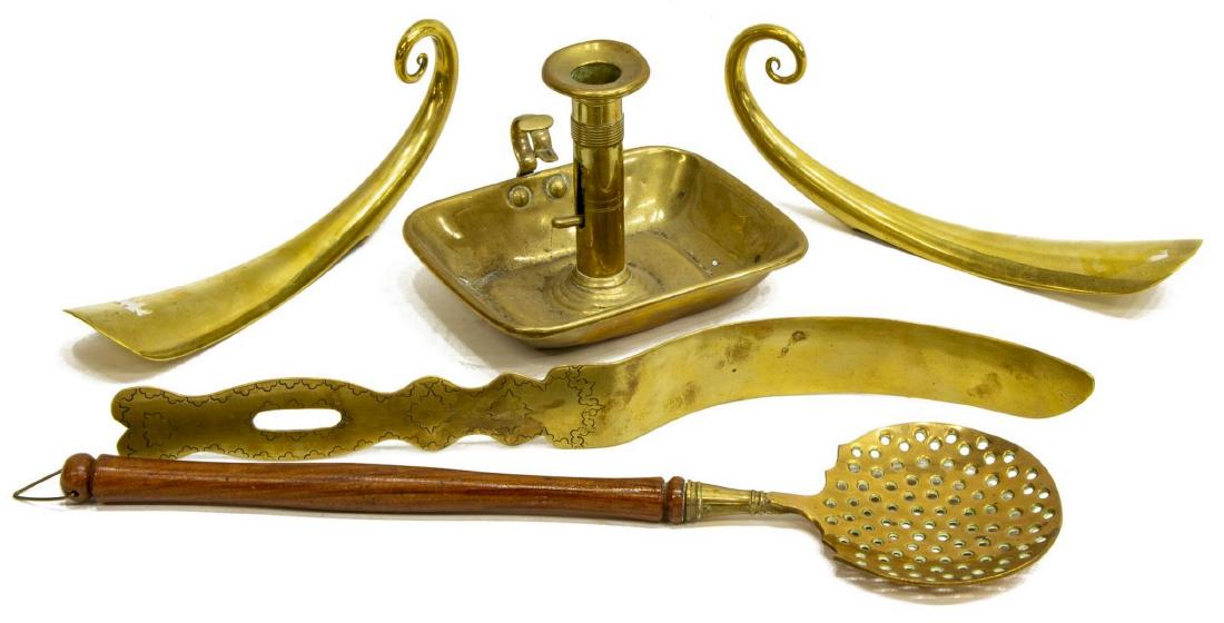 (5) COLLECTION OF ENGLISH VICTORIAN BRASS TOOLS (1 of 3)