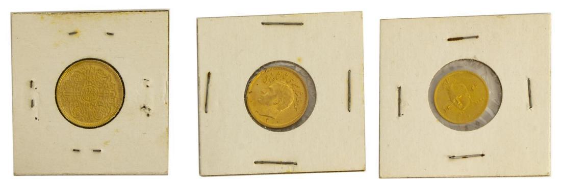(3) GOLD COINS, INDIA & IRAN (1 of 8)