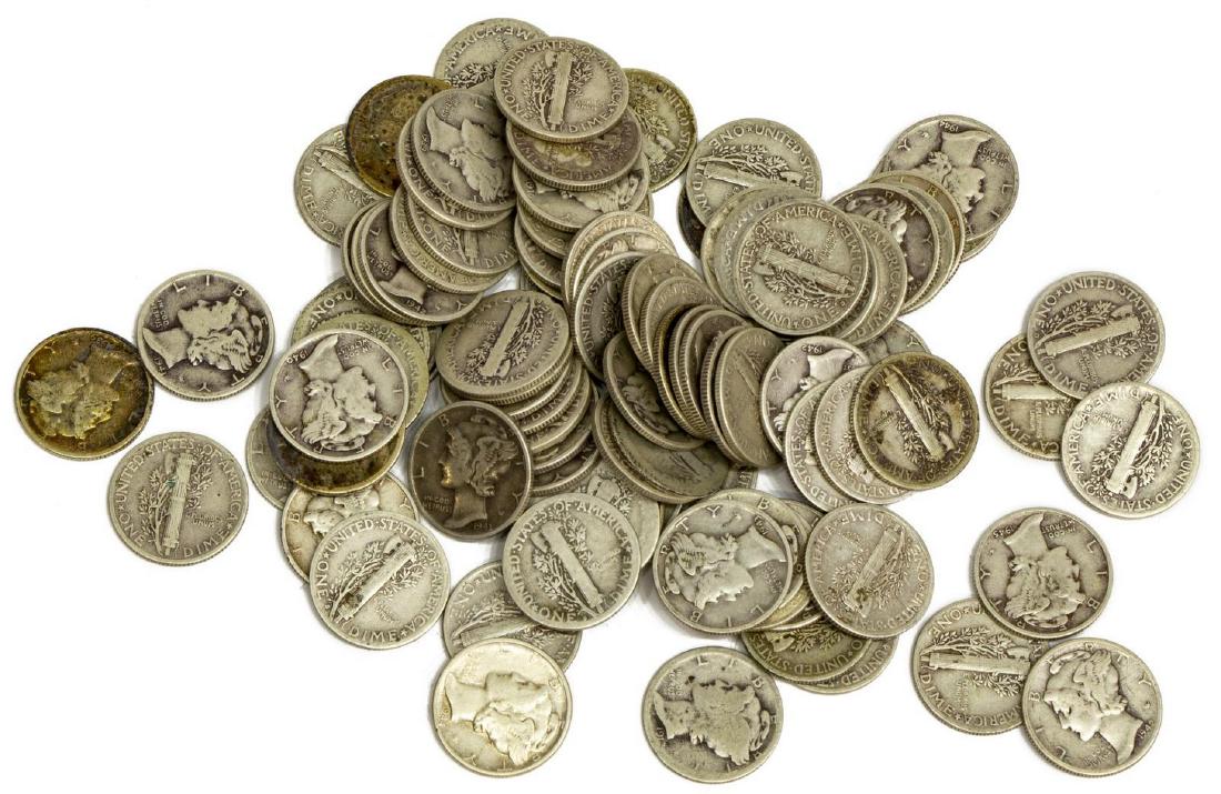 (94) U.S. MERCURY HEAD DIMES, .90 SILVER (1 of 3)