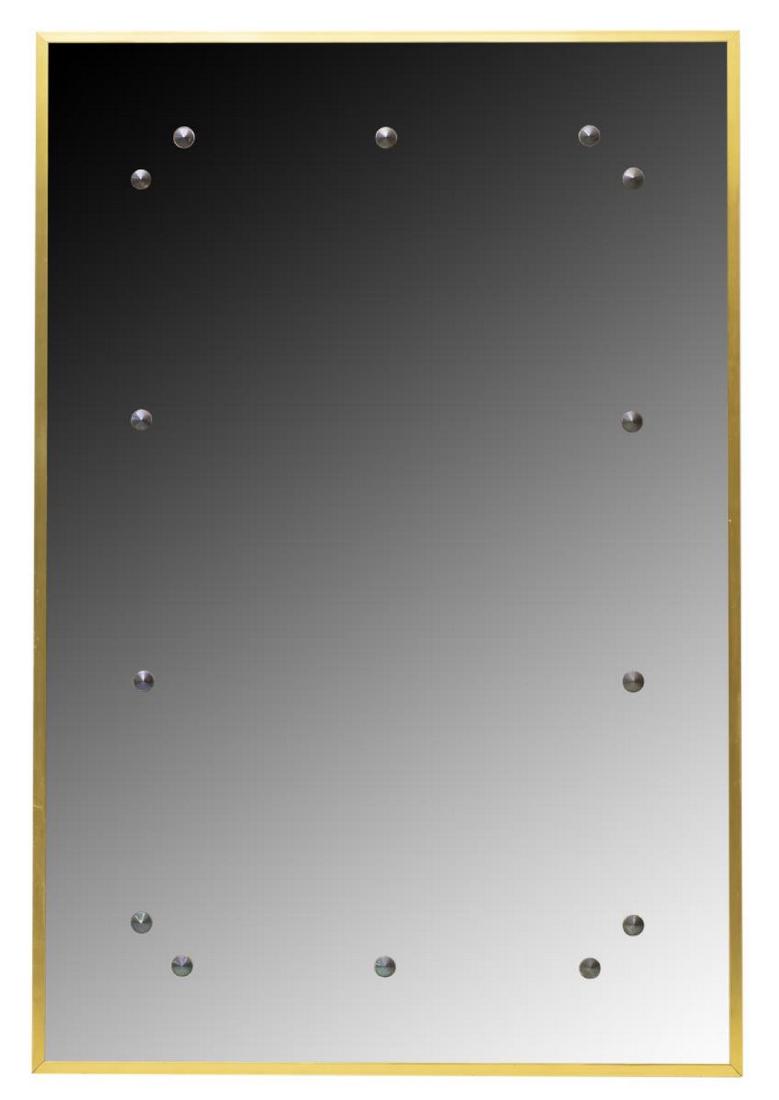 FRENCH MODERN GILT METAL WALL MIRROR (1 of 3)