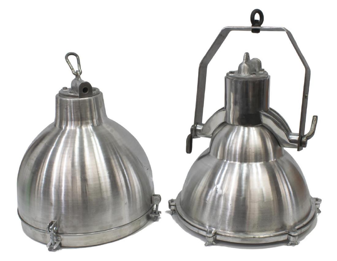 (2) INDUSTRIAL STYLE ALUMINUM PENDANT LIGHTS (1 of 2)