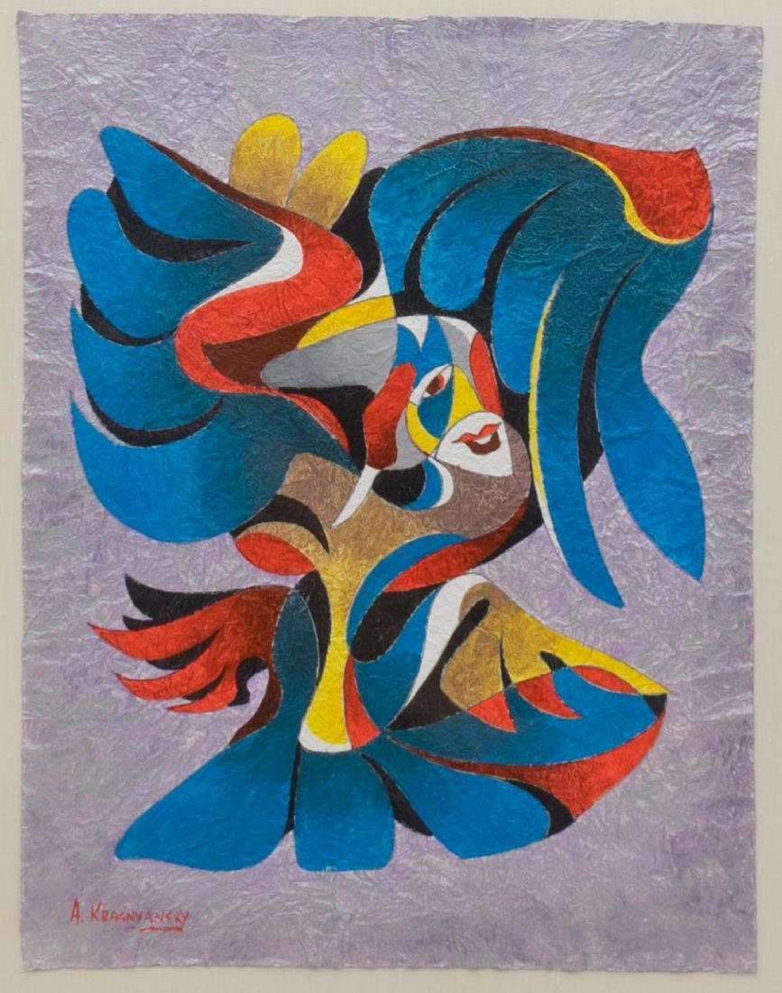 ANATOLE KRASNYANSKY (B.1930) MIXED MEDIA PAINTING (1 of 4)