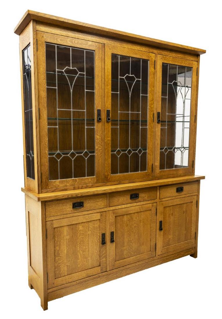 L.&J.G. STICKLEY MISSION OAK THREE-DOOR BUFFET (1 of 6)