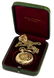 LADIES 14KT GOLD WATCH, DIAMOND ACCENT, OPAL SLIDE