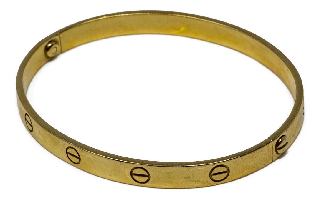 ESTATE 18KT YELLOW GOLD BANGLE & SCREWDRIVER (1 of 3)