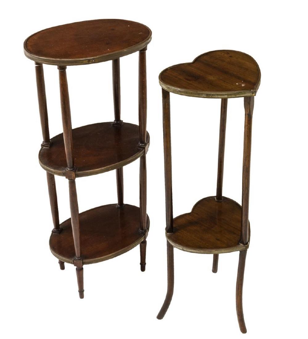 (2) FRENCH MAHOGANY TWO & THREE TIER STANDS (1 of 3)