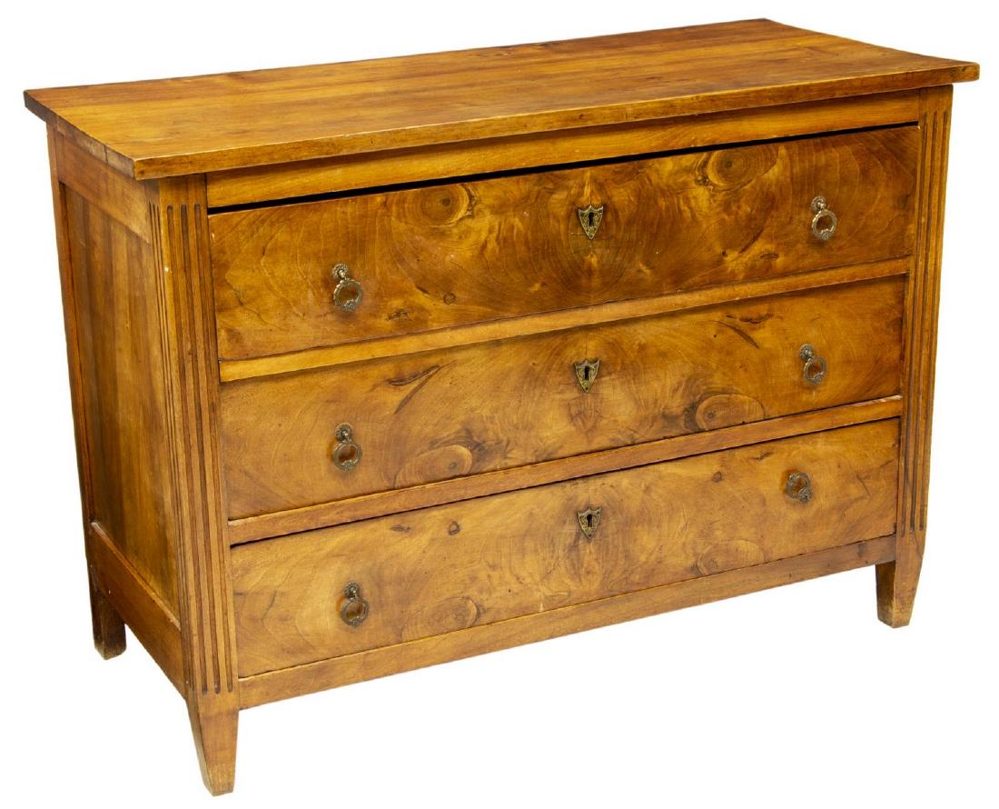 FRENCH LOUIS XVI STYLE WALNUT COMMODE, 18TH/19TH C (1 of 4)