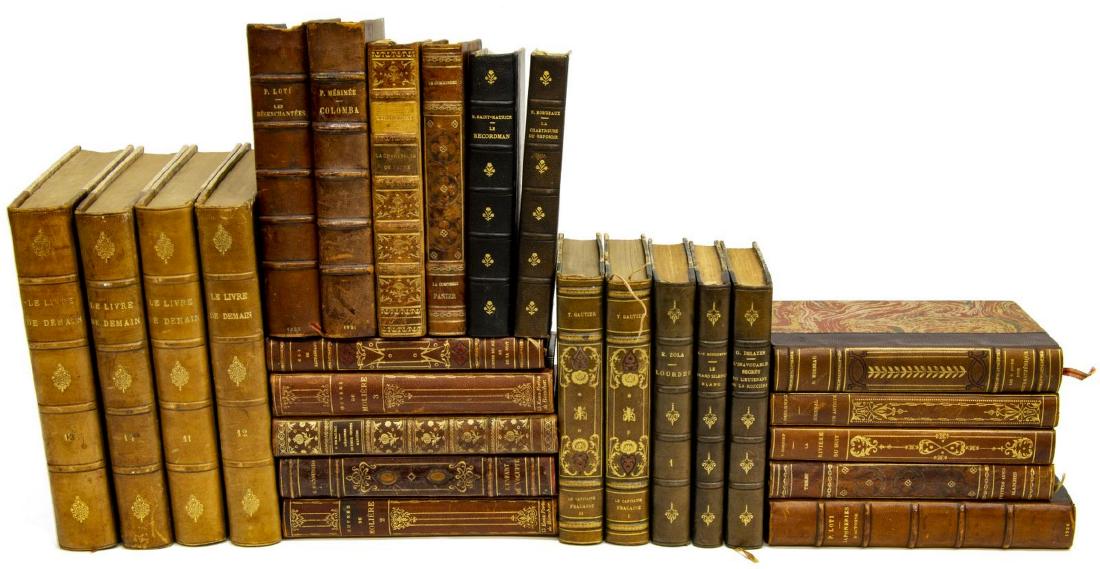 (25) FRENCH LIBRARY SHELF BOOKS (1 of 3)