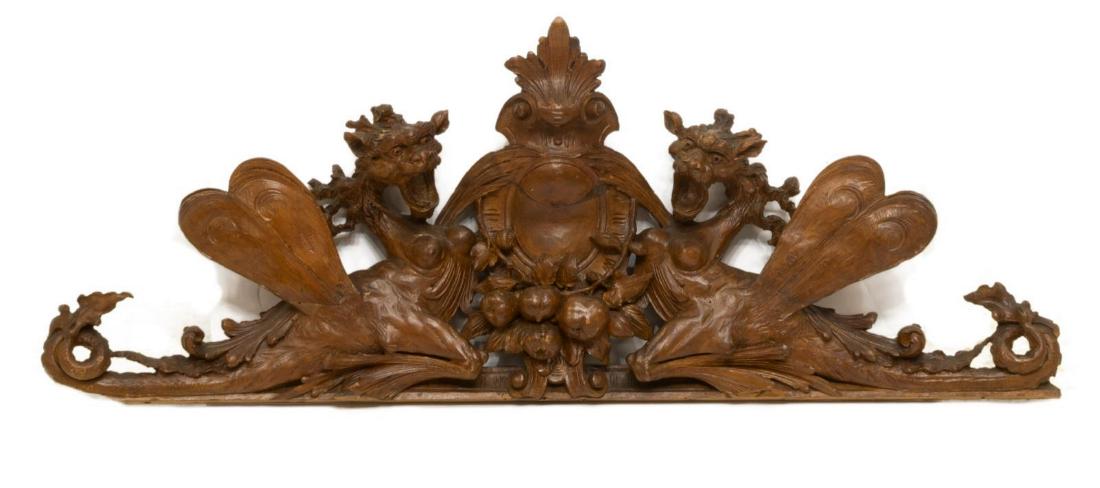 ANTIQUE ITALIAN CARVED ARCHITECTURAL ELEMENT (1 of 3)