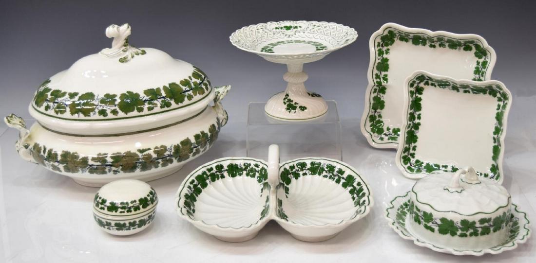 (7) MEISSEN 'GREEN VINE' PORCELAIN SERVING PIECES (1 of 5)