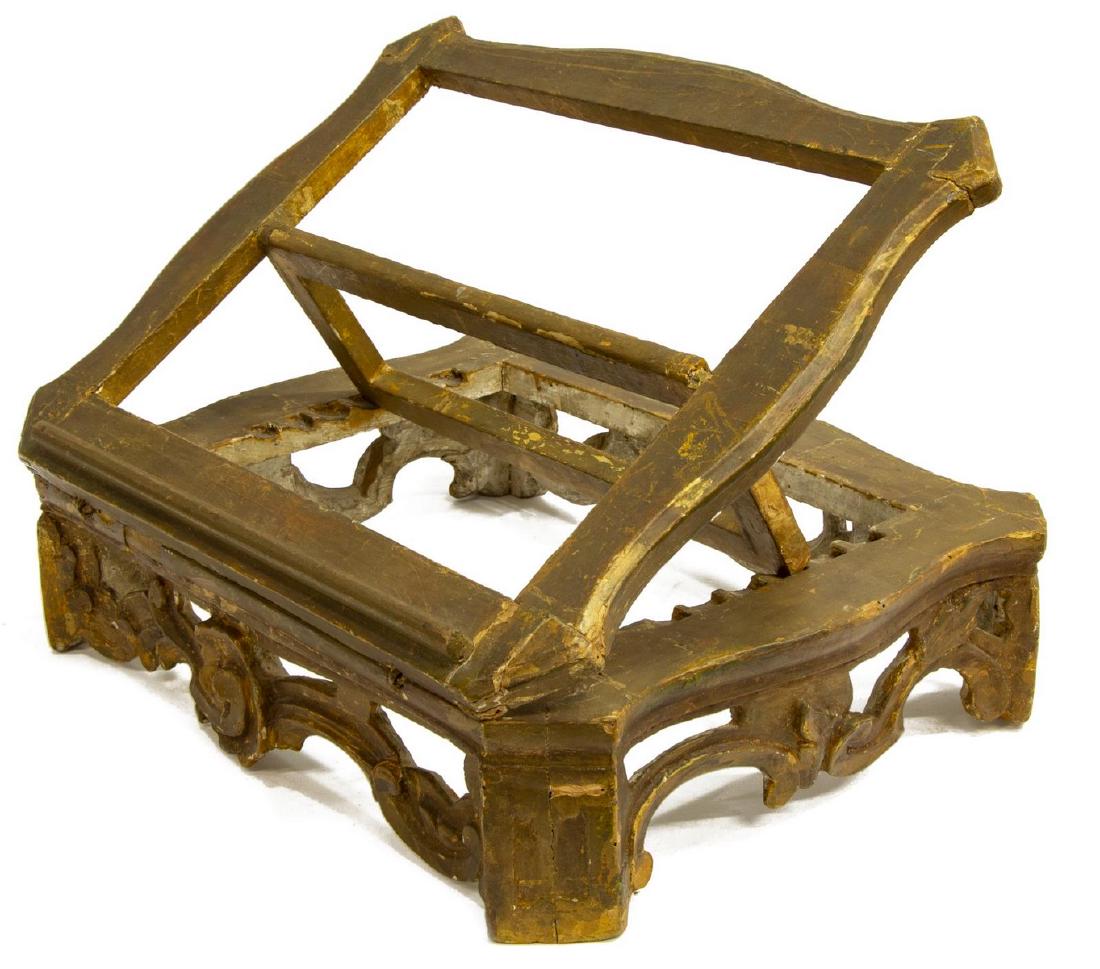 ITALIAN GILT BOOK BIBLE REST, 17TH/ 18TH C. (1 of 2)