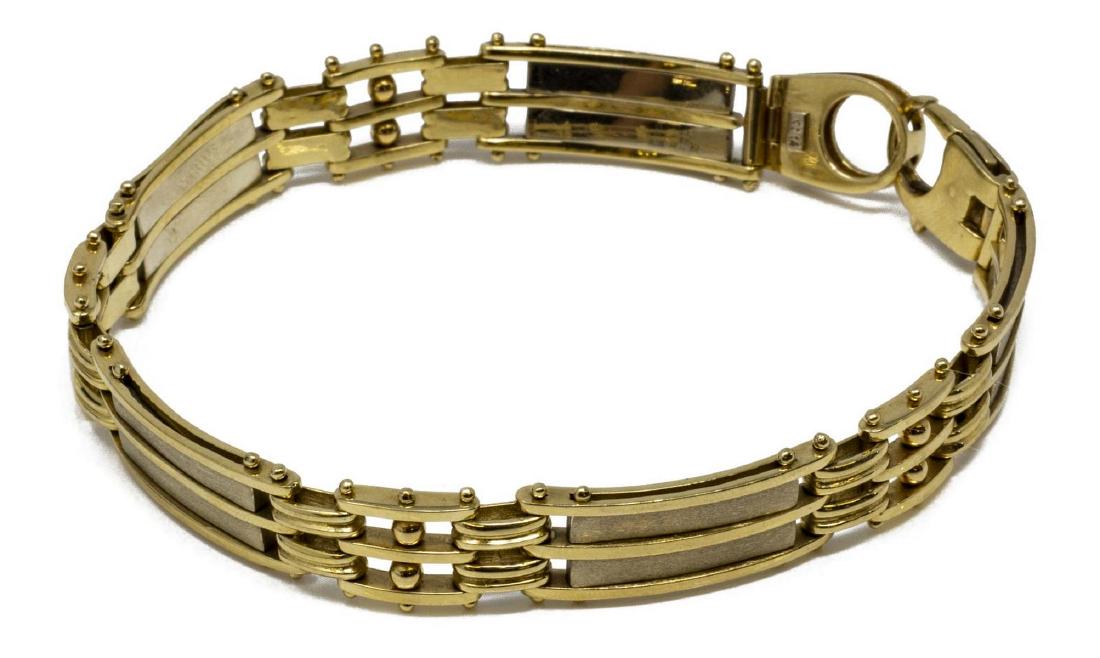 ESTATE GENT'S 14KT YELLOW GOLD LINK BRACELET (1 of 4)