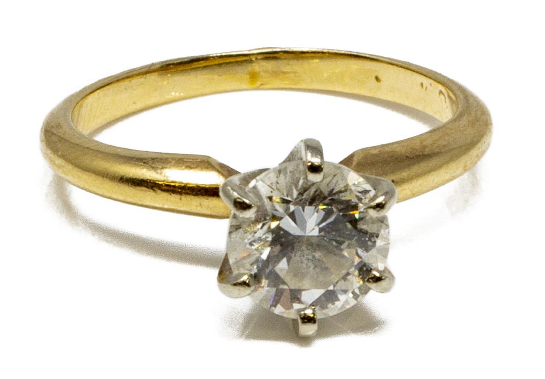 ESTATE 14KT GOLD 0.85CT DIAMOND SOLITAIRE RING (1 of 4)
