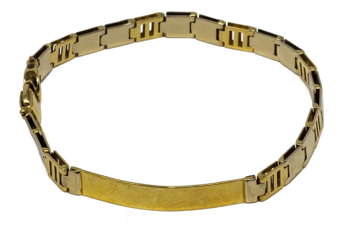 ESTATE GENT'S ITALIAN 18KT YELLOW GOLD BRACELET (1 of 5)