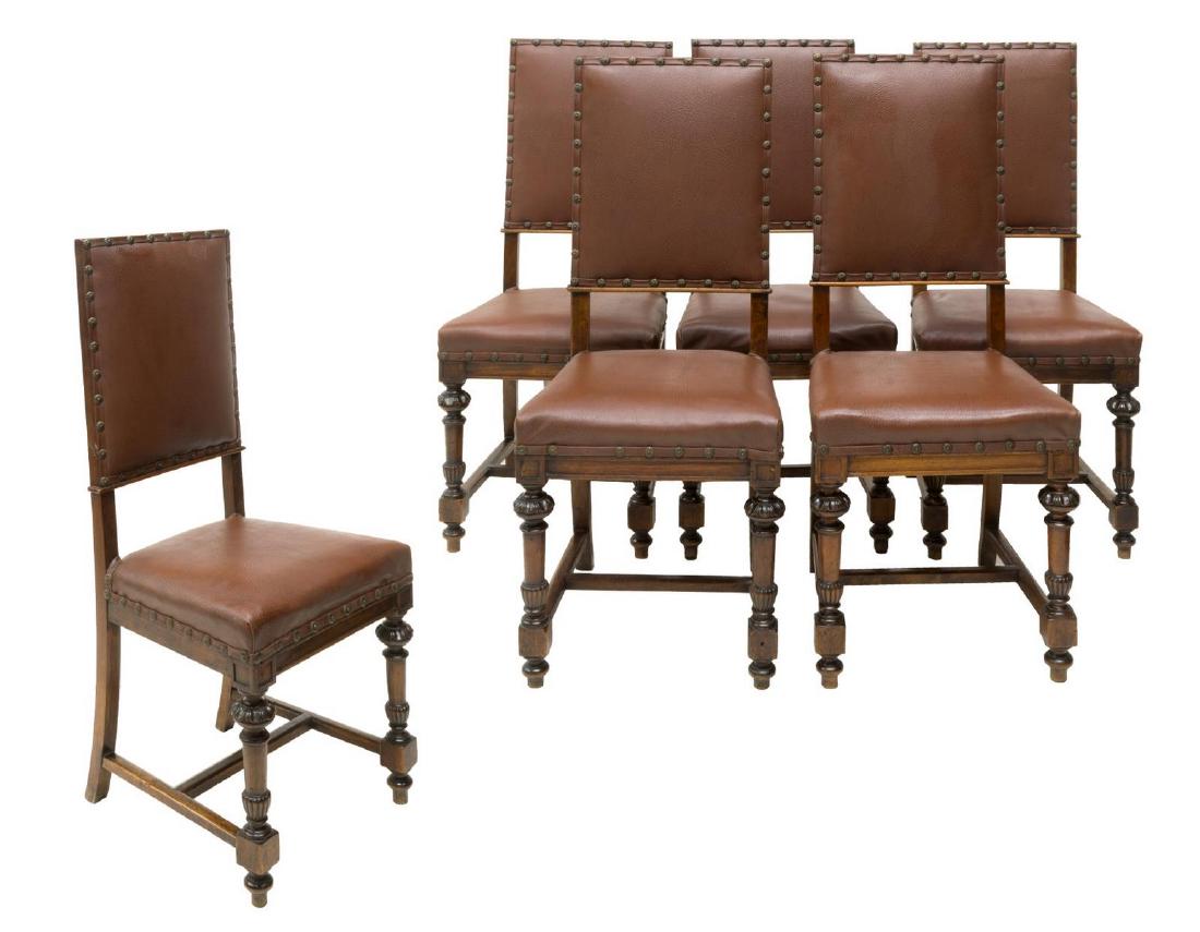 (6) ITALIAN RENAISSANCE REVIVAL UPHOLSTERED CHAIR (1 of 2)