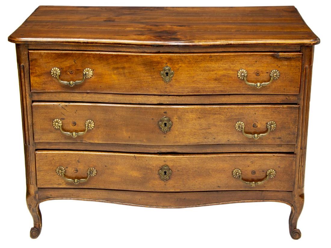 FRENCH LOUIS XV CHERRYWOOD COMMODE, 18THC. (1 of 3)