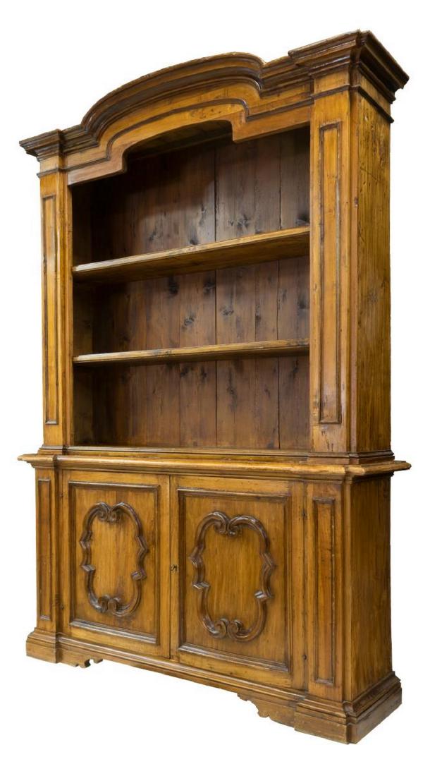 ITALIAN TUSCAN MONUMENTAL STEPBACK BOOKCASE (1 of 3)