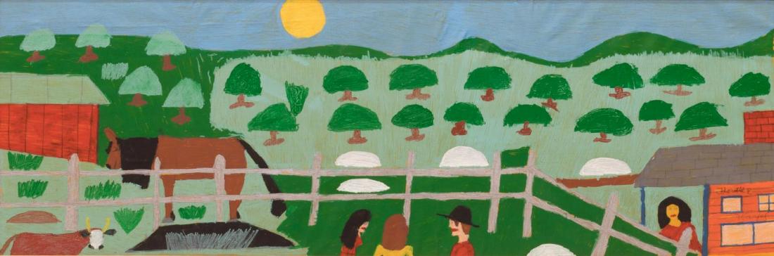 FLORETTA EMMA WARFEL (1916-1993) OUTSIDER FOLK ART (1 of 4)