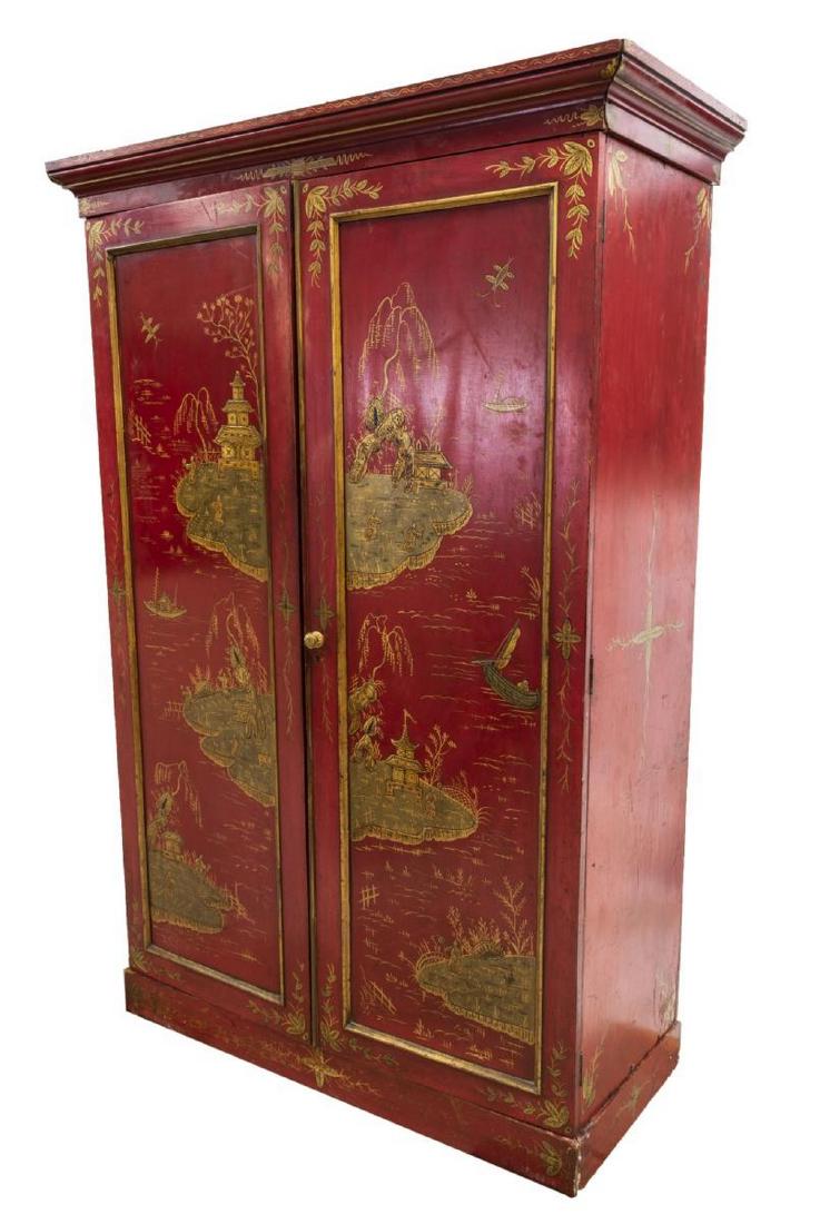 ASIAN STYLE PAINTED LIGHTED BAR CABINET (1 of 3)