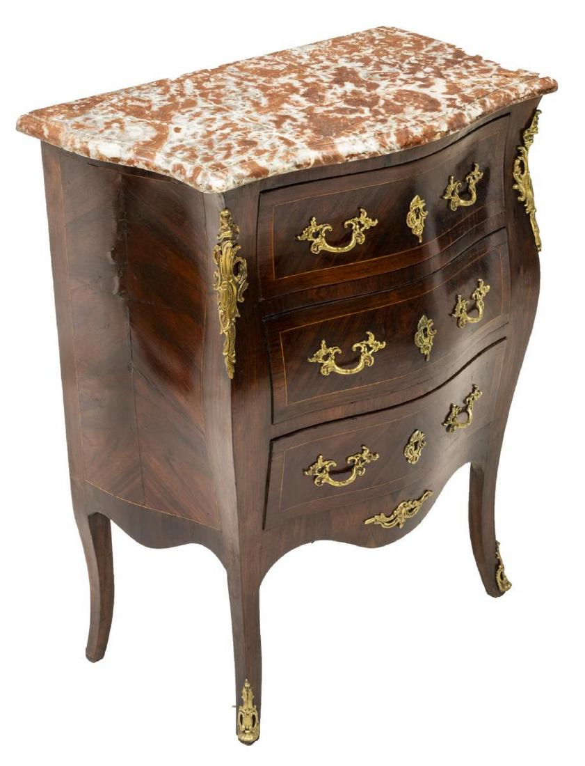 PETITE FRENCH LOUIS XV STYLE ROSEWOOD COMMODE (1 of 2)
