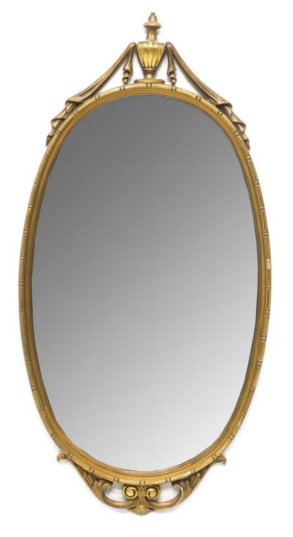 ITALIAN VINTAGE OVAL MIRROR (1 of 4)