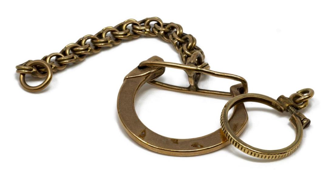 2) ESTATE 14KT GOLD SCRAP GROUP / KEY CHAIN/ BEZEL (1 of 3)