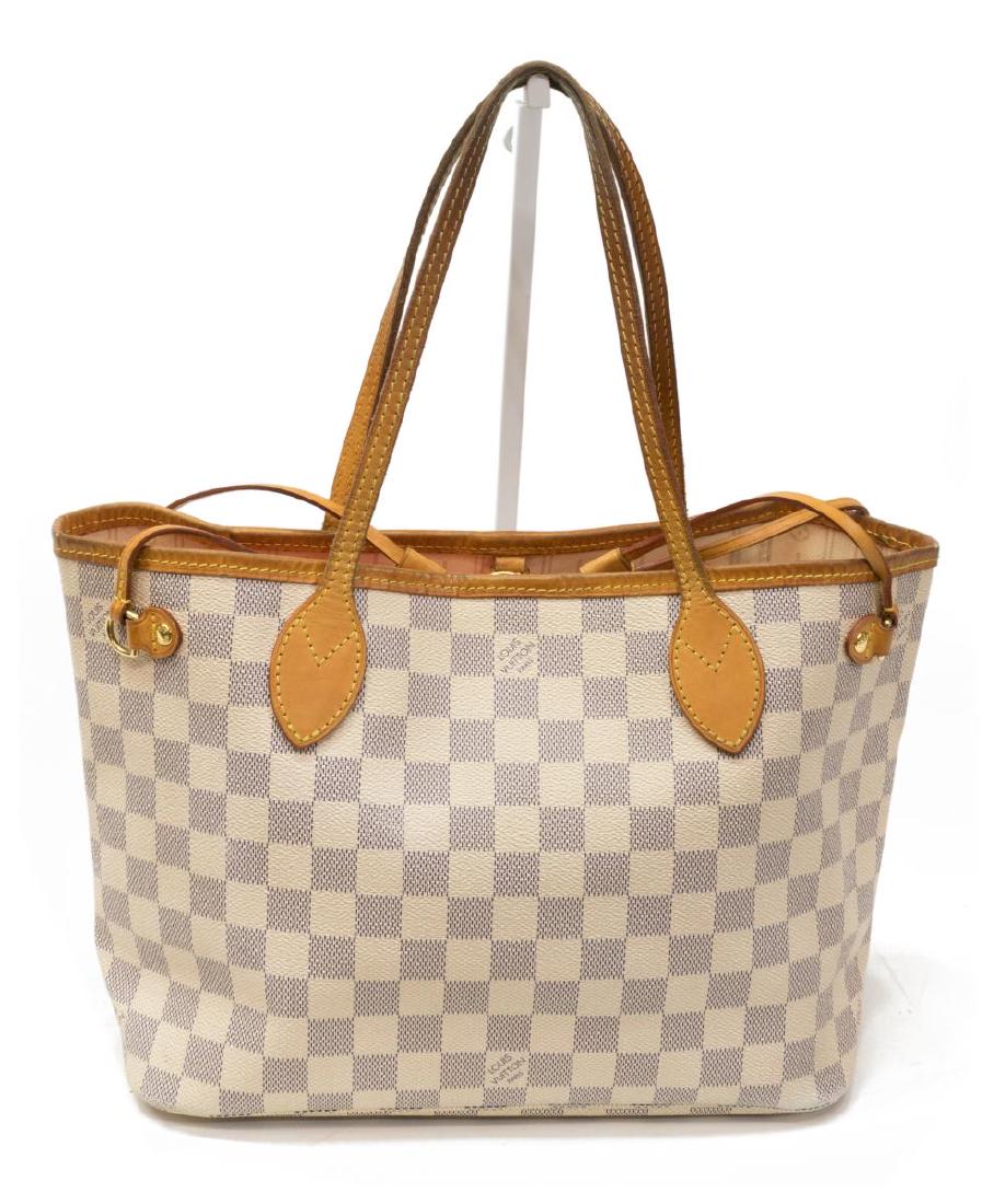 LOUIS VUITTON NEVERFULL PM IVORY DAMIER AZUR TOTE (1 of 4)