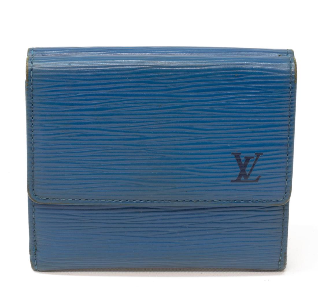 LOUIS VUITTON 'ELISE' BLUE EPI LEATHER WALLET (1 of 3)