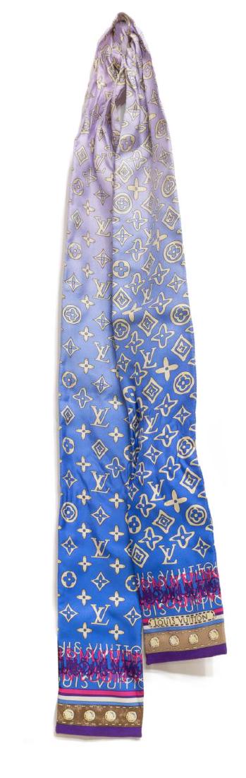 LOUIS VUITTON MONOGRAM MAP SILK BANDEAU ACCESSORY (1 of 3)