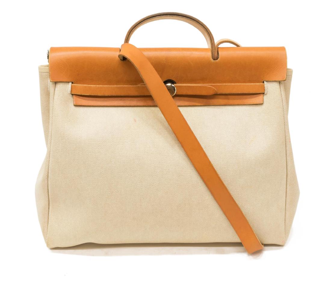HERMES 'HERBAG' NATURAL TOILE INTERCHANGEABLE BAG (1 of 6)