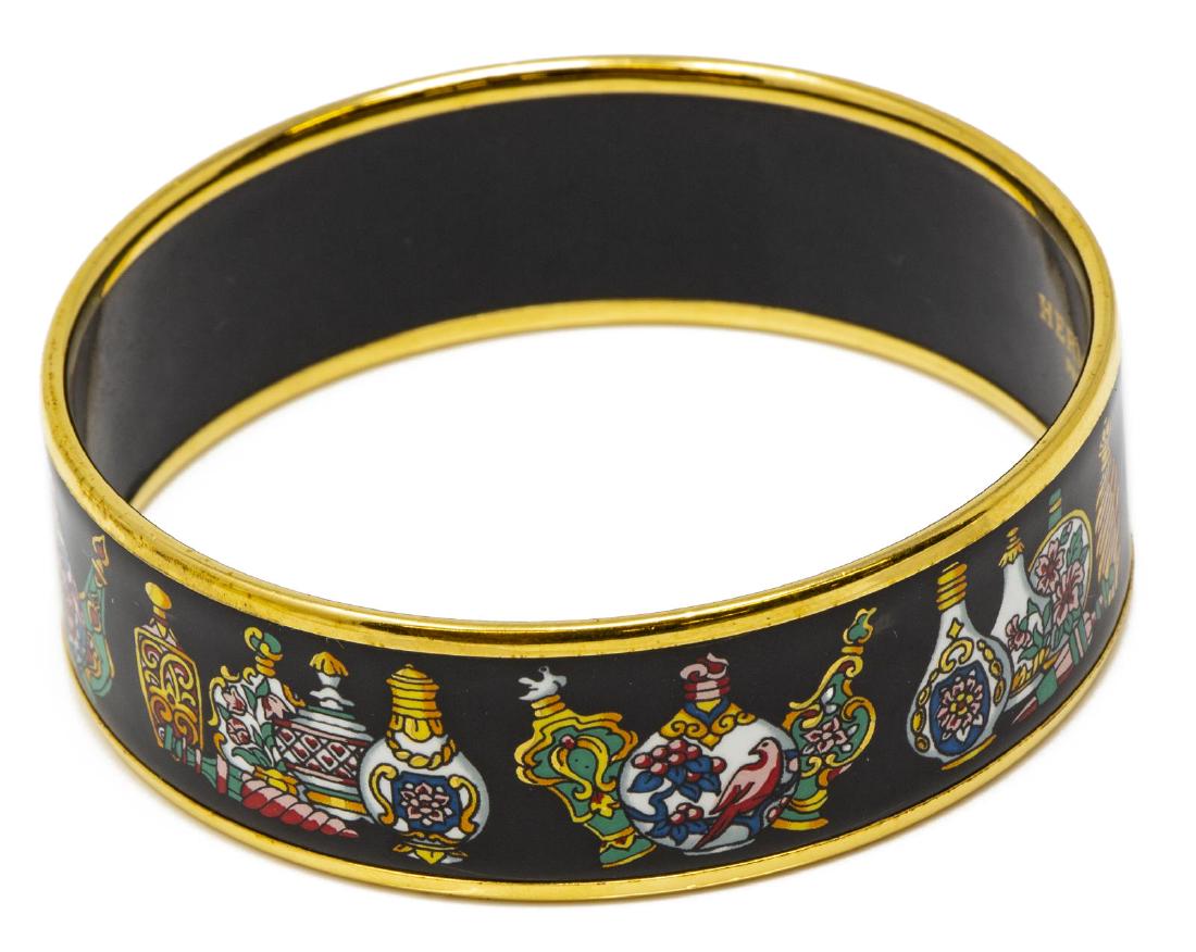 HERMES ENAMEL 'FLACONS PERFUME BOTTLES' BANGLE (1 of 3)