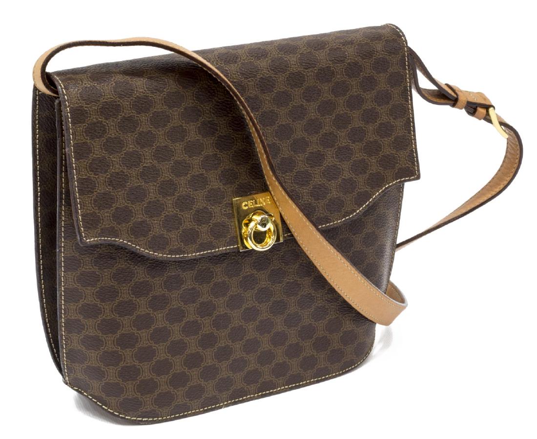 CELINE MACADAM COATED CANVAS SHOULDER BAG (1 of 5)