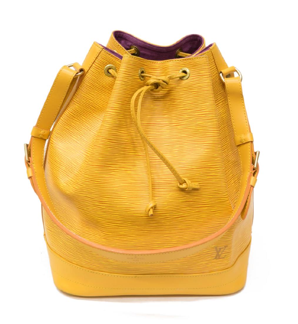 LOUIS VUITTON 'NOE GM' YELLOW EPI BUCKET BAG (1 of 4)