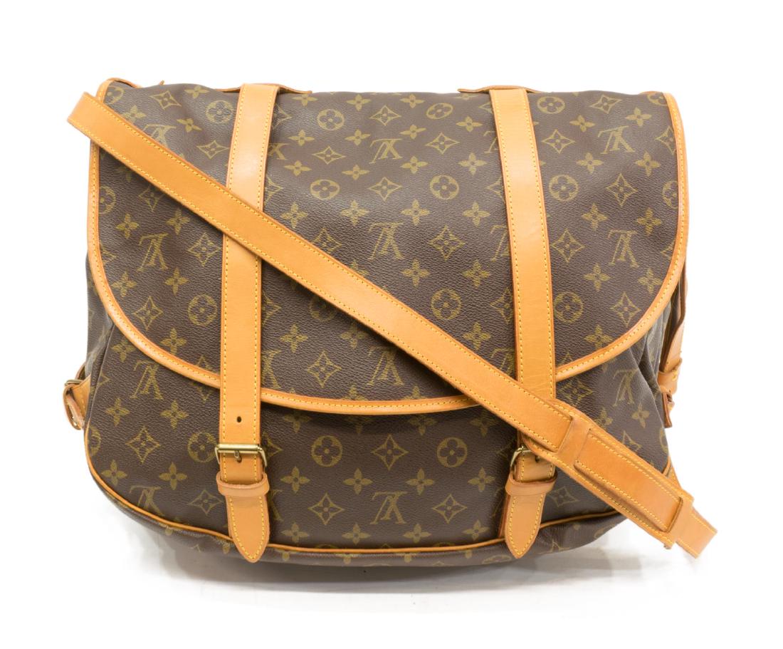 LOUIS VUITTON SAUMUR DOUBLE STRAP CROSSBODY BAG (1 of 4)