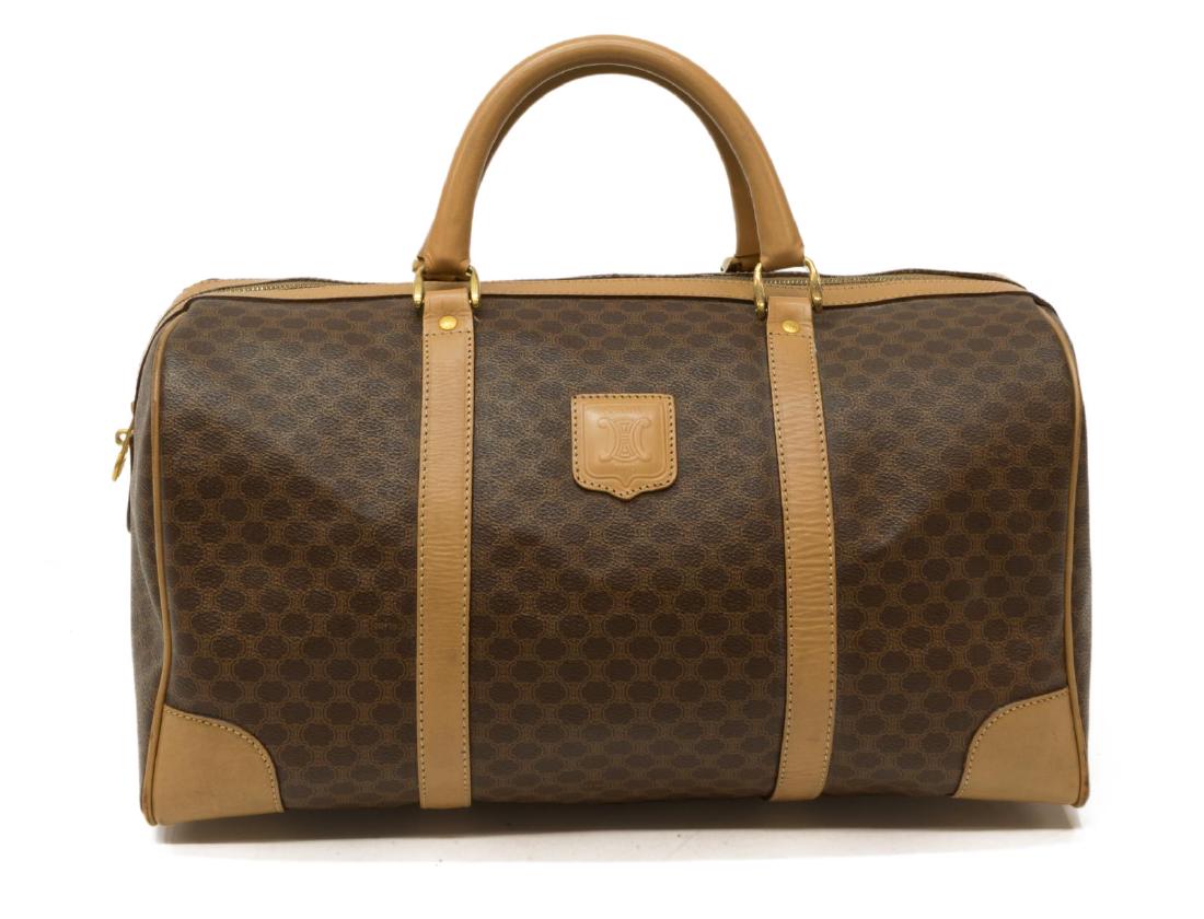 CELINE MACADAM LOGO PATTERN CANVAS WEEKENDER BAG (1 of 4)
