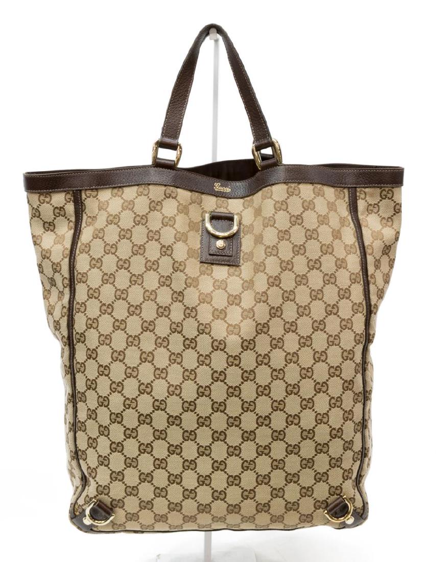 GUCCI 'ABBEY D-RING' BEIGE MONOGRAM CANVAS TOTE (1 of 4)
