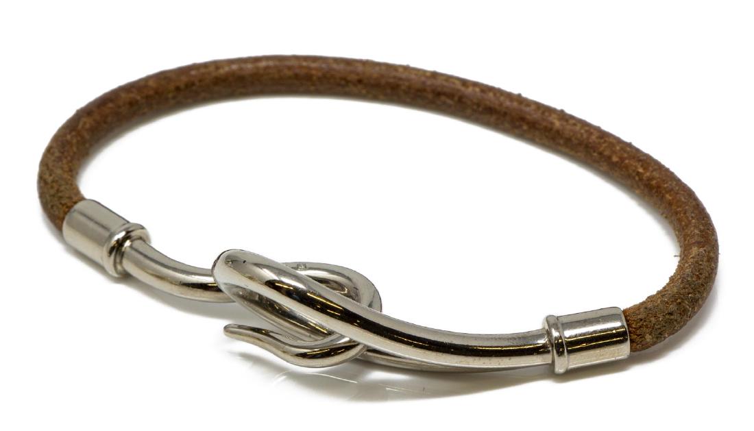 HERMES 'JUMBO TOUR' BROWN LEATHER BRACELET (1 of 3)