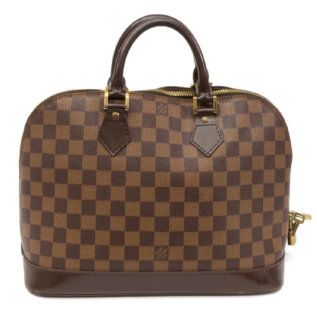 LOUIS VUITTON 'ALMA' DAMIER EBENE HANDBAG (1 of 4)