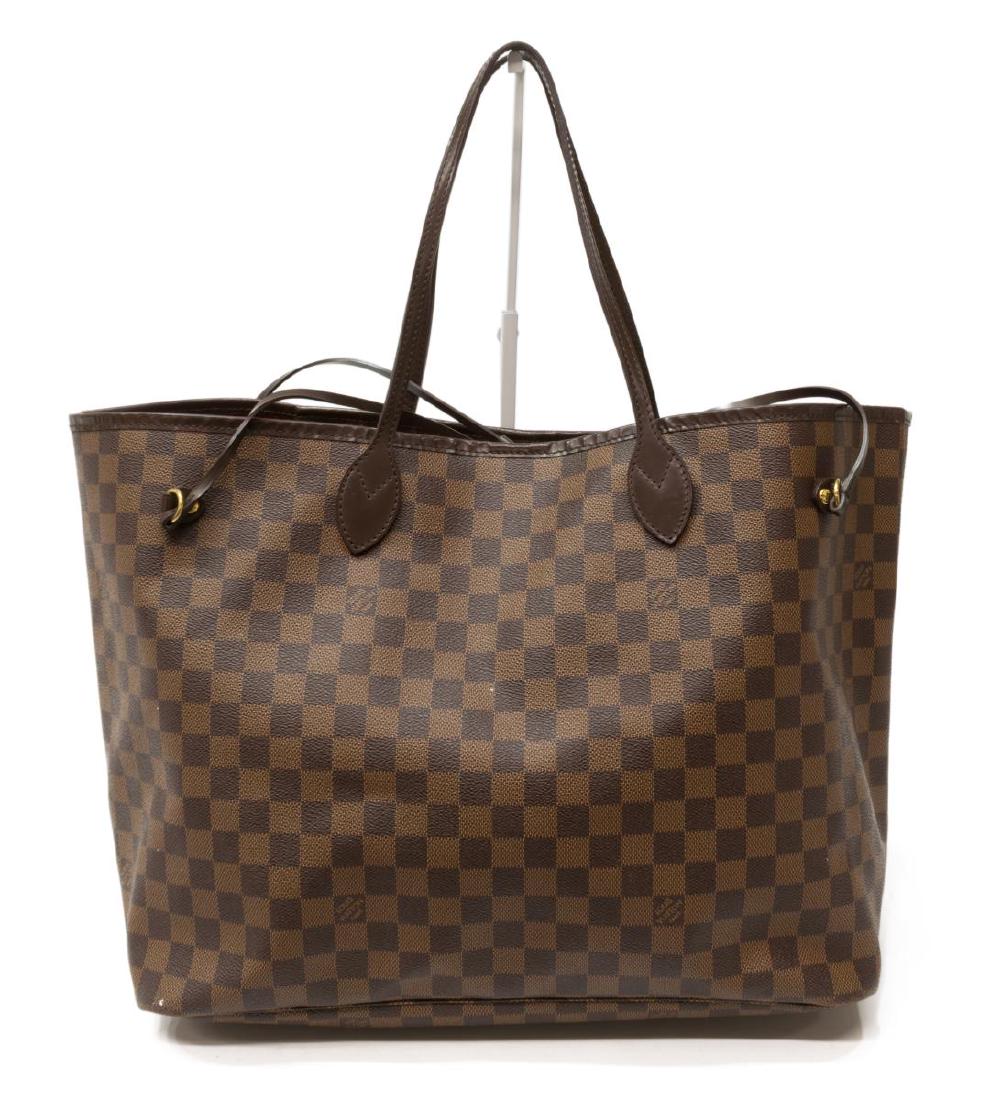 LOUIS VUITTON 'NEVERFULL GM' DAMIER EBENE TOTE (1 of 4)