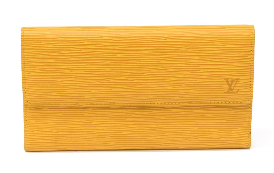 LOUIS VUITTON 'INTERNATIONAL WALLET' YELLOW EPI (1 of 4)