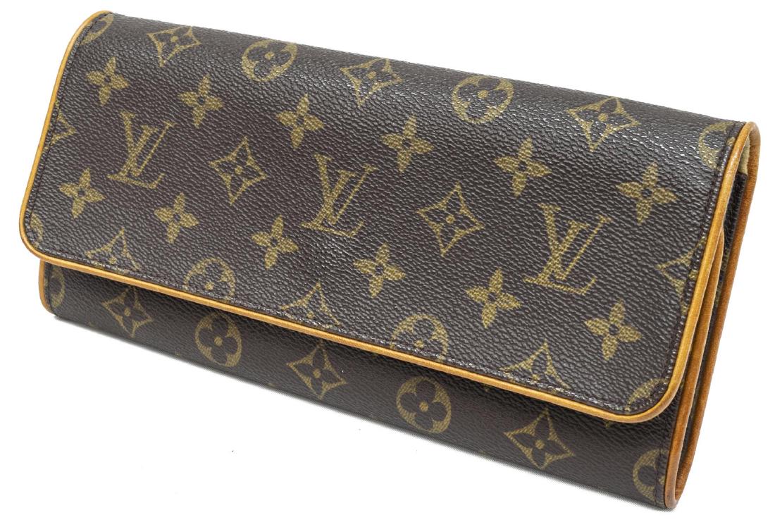 LOUIS VUITTON 'POCHETTE TWIN GM' MONOGRAM CLUTCH (1 of 4)