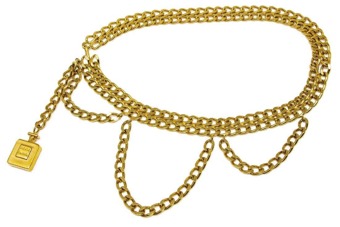 CHANEL GOLD TONE MULTI-CHAIN 'COCO CHANEL' BELT (1 of 4)