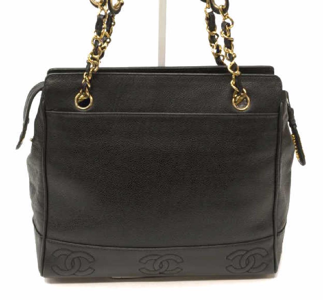 CHANEL BLACK CAVIAR LEATHER TOTE BAG (1 of 6)