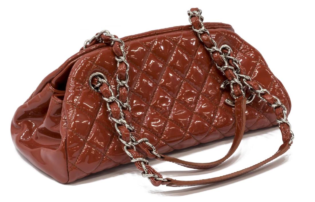 CHANEL 'MADEMOISELLE BOWLER' PATENT LEATHER BAG (1 of 5)