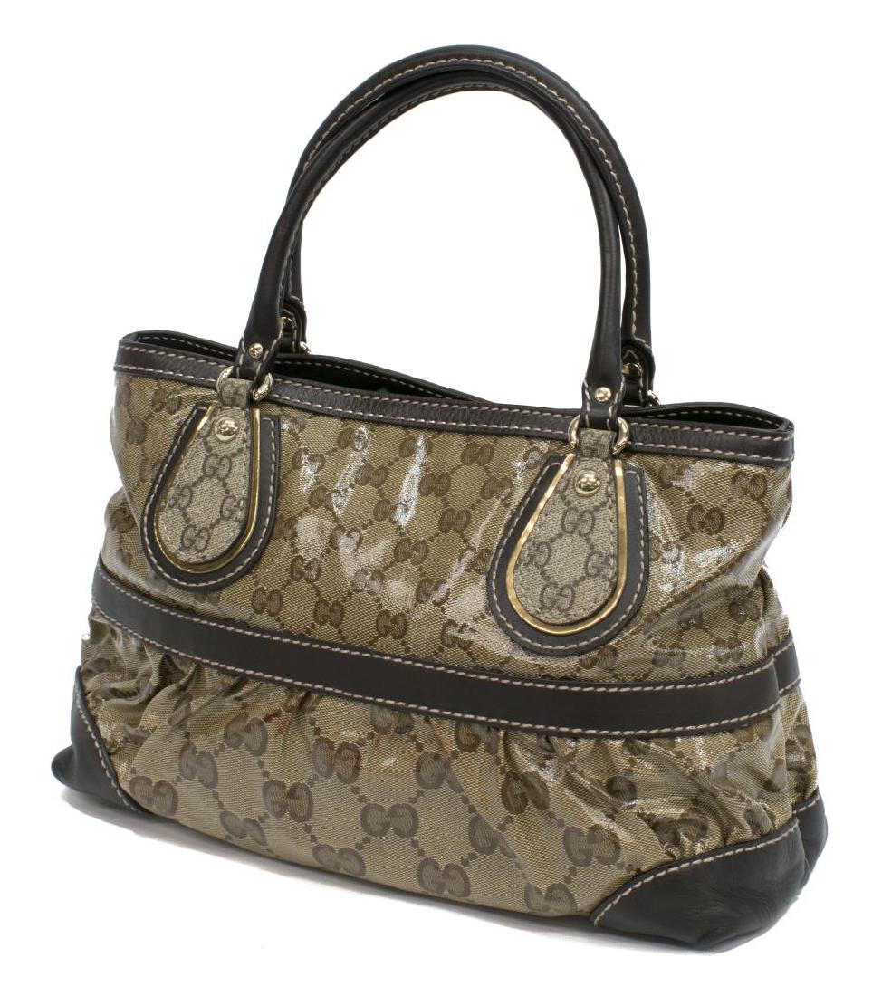 GUCCI CRYSTAL TOTE BAG IN GG COATED CANVAS (1 of 5)