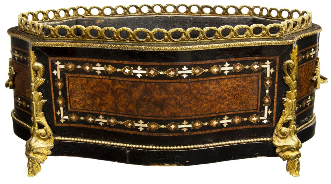 FRENCH NAPOLEON III BURLWOOD & MOP JARDINIERE (1 of 3)