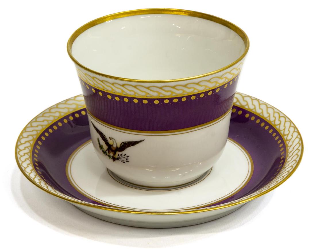 (2) HAVILAND LIMOGES LINCOLN SERVICE TEACUP SAUCER (1 of 3)