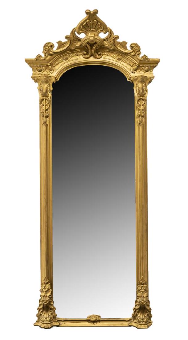 LARGE ORNATE VICTORIAN GILTWOOD PIER MIRROR (1 of 4)