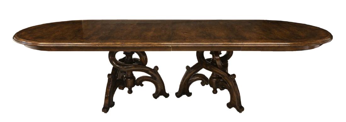 LARGE DOUBLE PEDESTAL EXTENSION DINING TABLE (1 of 5)