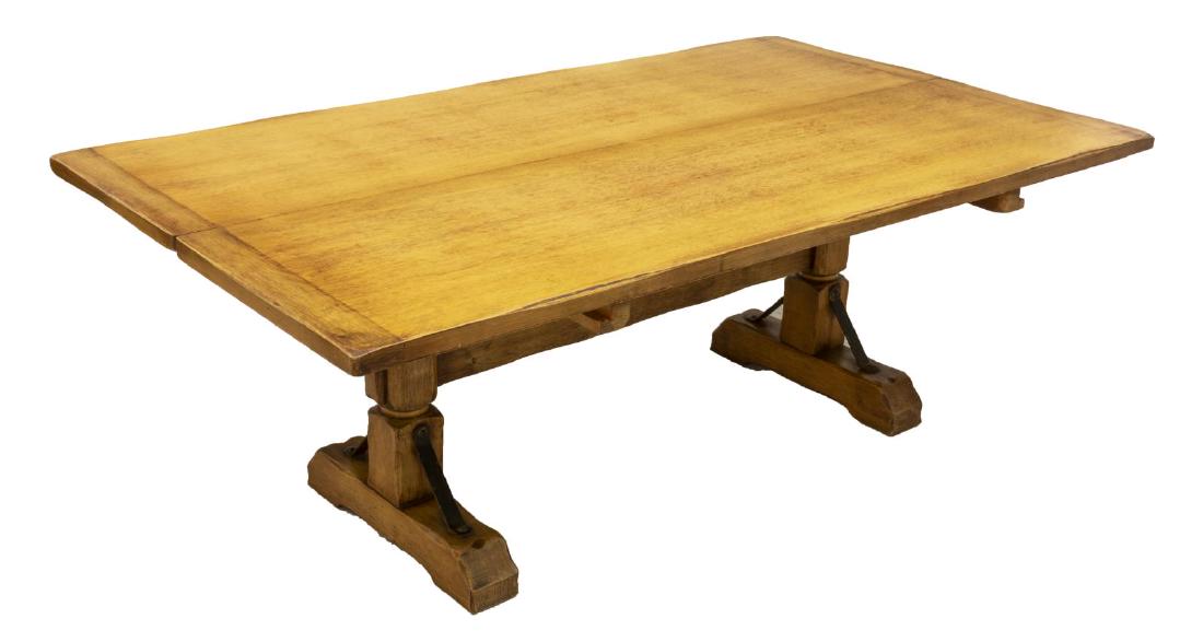CALIFORNIA CORONADO HINGED HARDWOOD TRESTLE TABLE (1 of 5)